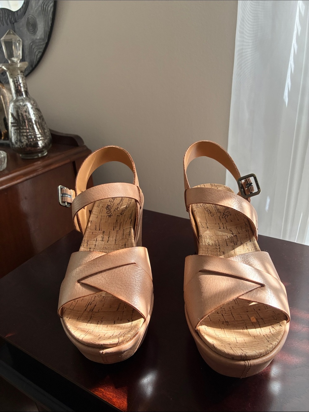 Kork-Ease Tan Platform Sandals